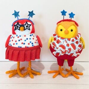 2 Featherly Friends Target Summer Birds MELLIE & STARLA 4th of July Patriotic